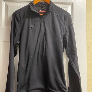 Venture heat Unisex heated Black Quarter-Zip top with battery